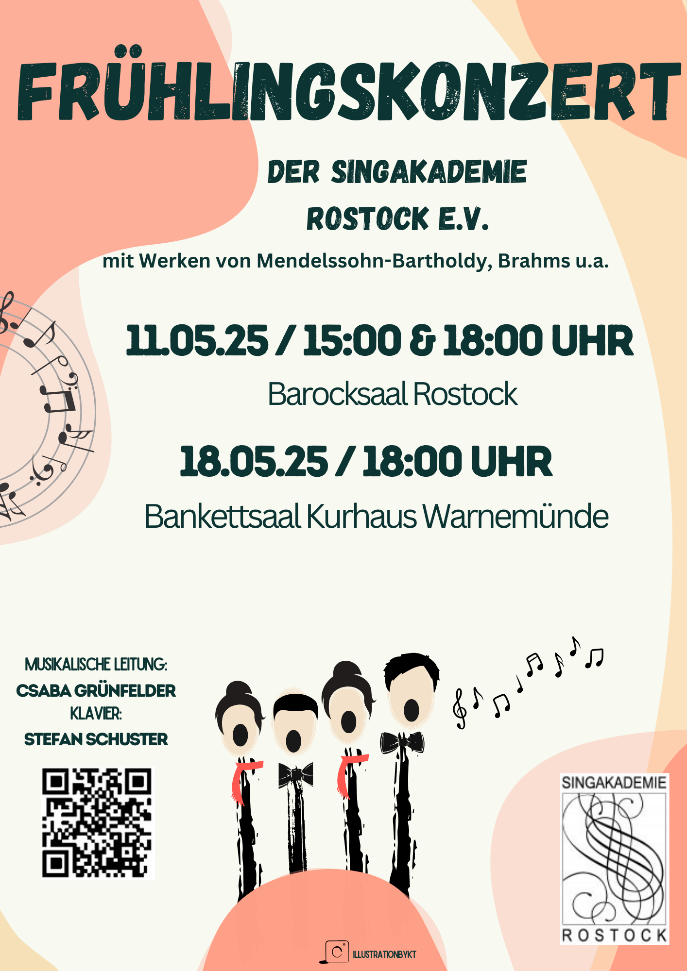 Plakat Frühlingskonzert Singakademie Rostock