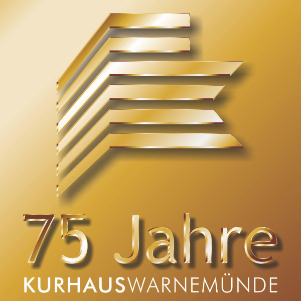 75 Jahre Kurhaus Warnemünde goldenes Logo